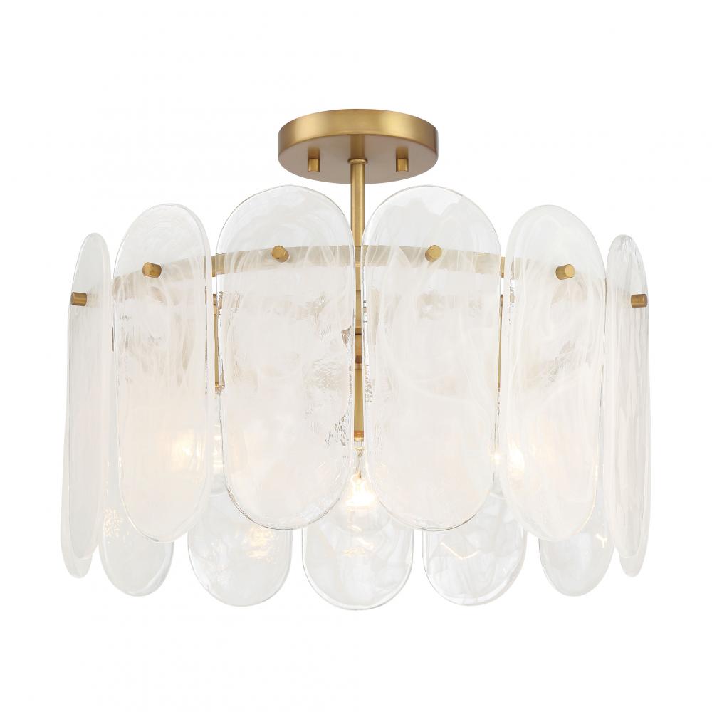 3 LIGHT SEMI FLUSH