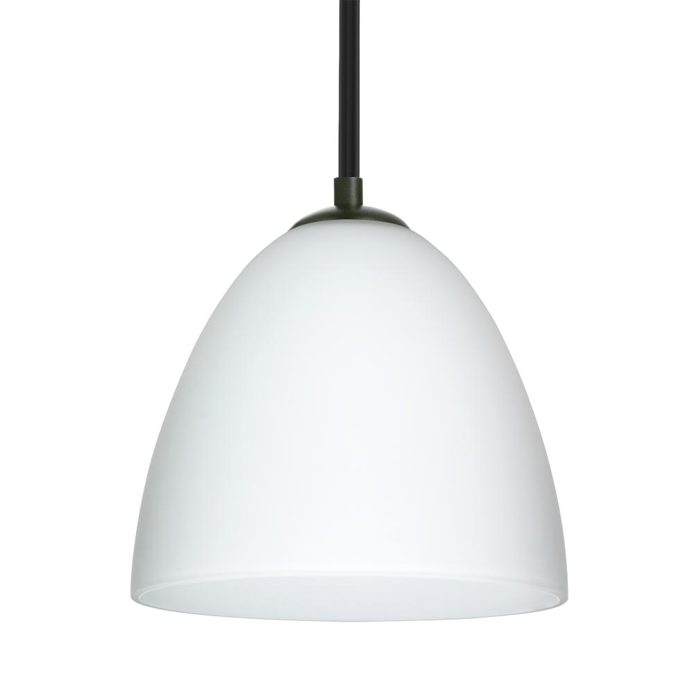 Besa Vila LED Pendant Opal Matte Black 1x9W LED