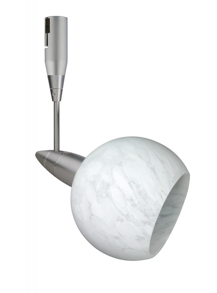 Besa Spotlight With 18" Stem Palla 3 Satin Nickel Carrera 1x35W Halogen Mr11