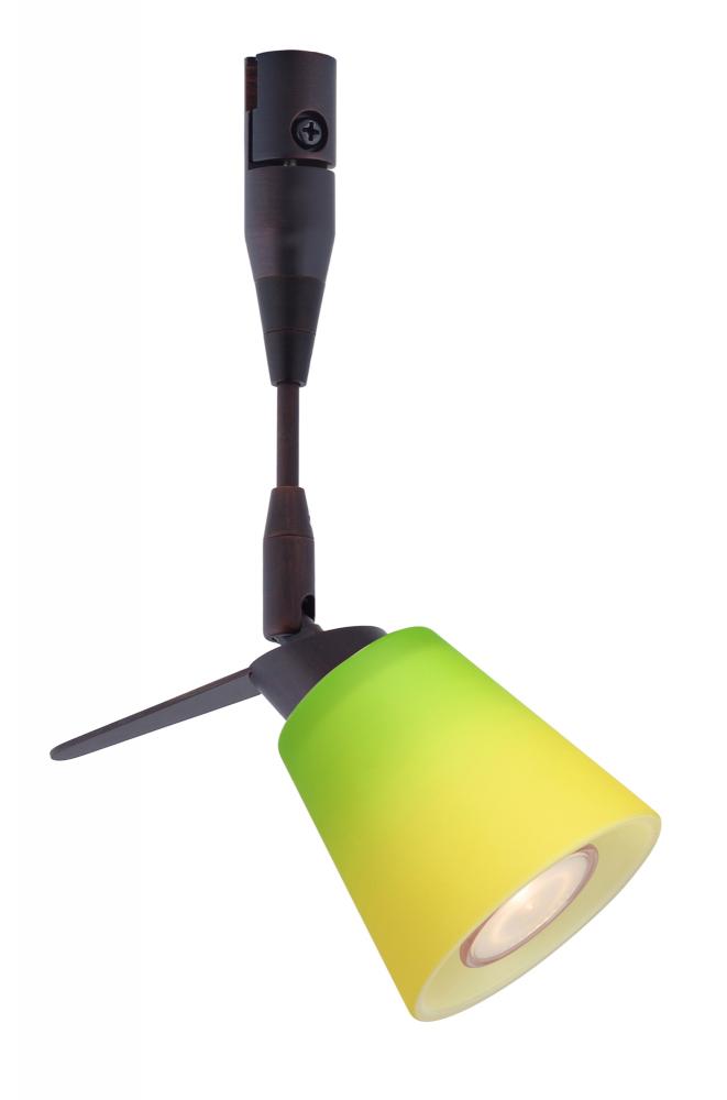 Besa Spotlight With 6" Stem Canto 3 Bronze Bicolor Green/Yellow 1x35W Halogen Mr11