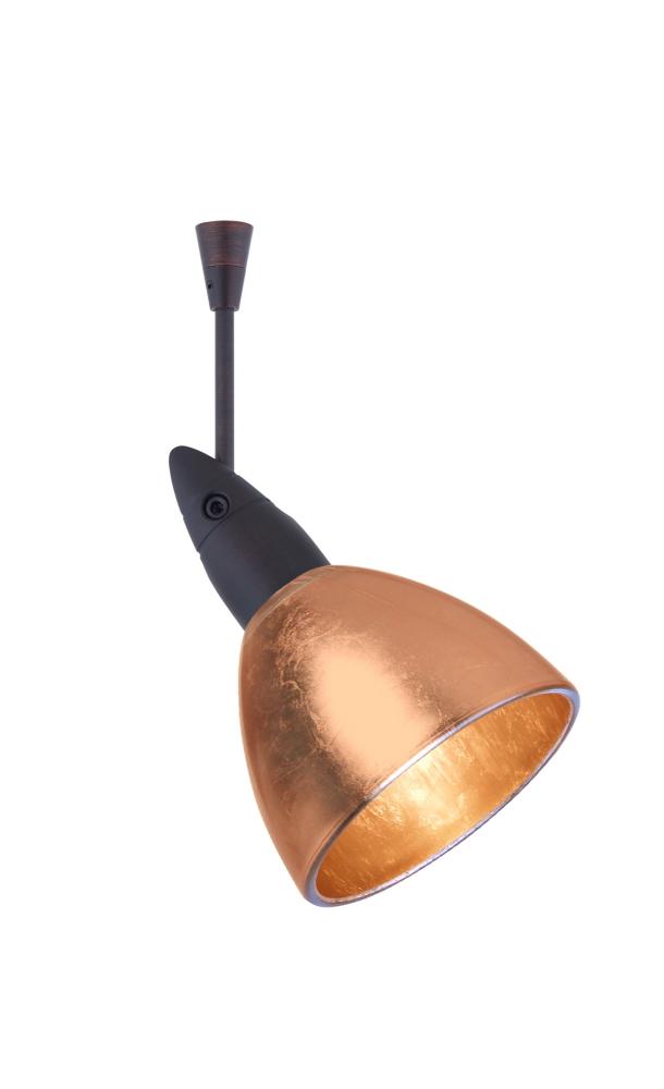 Besa Spotlight With 12" Stem Divi Bronze Copper Foil 1x50W Halogen Mr16