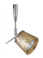 Besa Lighting RSP-5145GF-18-SN - Besa Spotlight With 18" Stem Nico 3 Satin Nickel Stone Gold Foil 1x50W Halogen Mr16