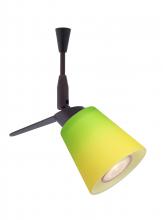 Besa Lighting SP-5042GY-12-BR - Besa Spotlight With 12" Stem Canto 3 Bronze Bicolor Green/Yellow 1x35W Halogen Mr11