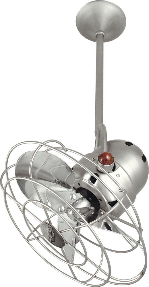 Bianca Direcional ceiling fan in Brushed Nickel finish with metal blades.