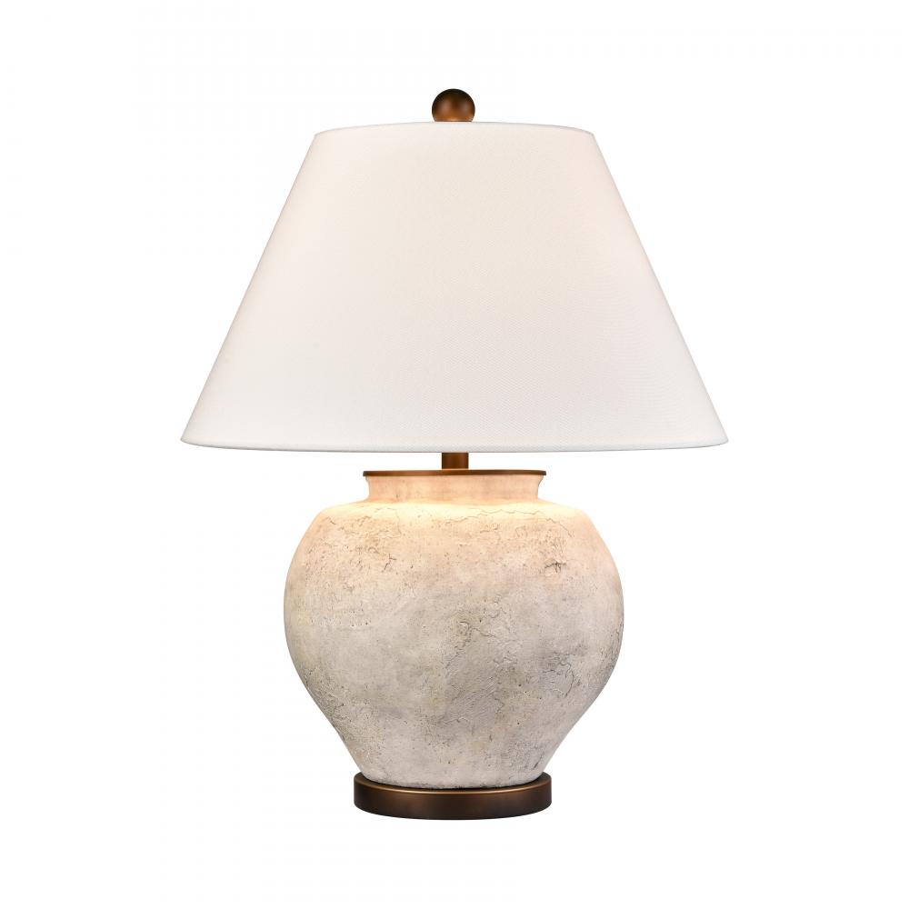 Erin 26'' High 1-Light Table Lamp - Aged White - Includes LED Bulb